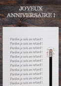 J'ai une pens&eacute;e pour toi, m&ecirc;me en retard